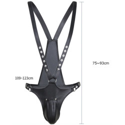 Generique Singlet Open Rompers Simili Noir